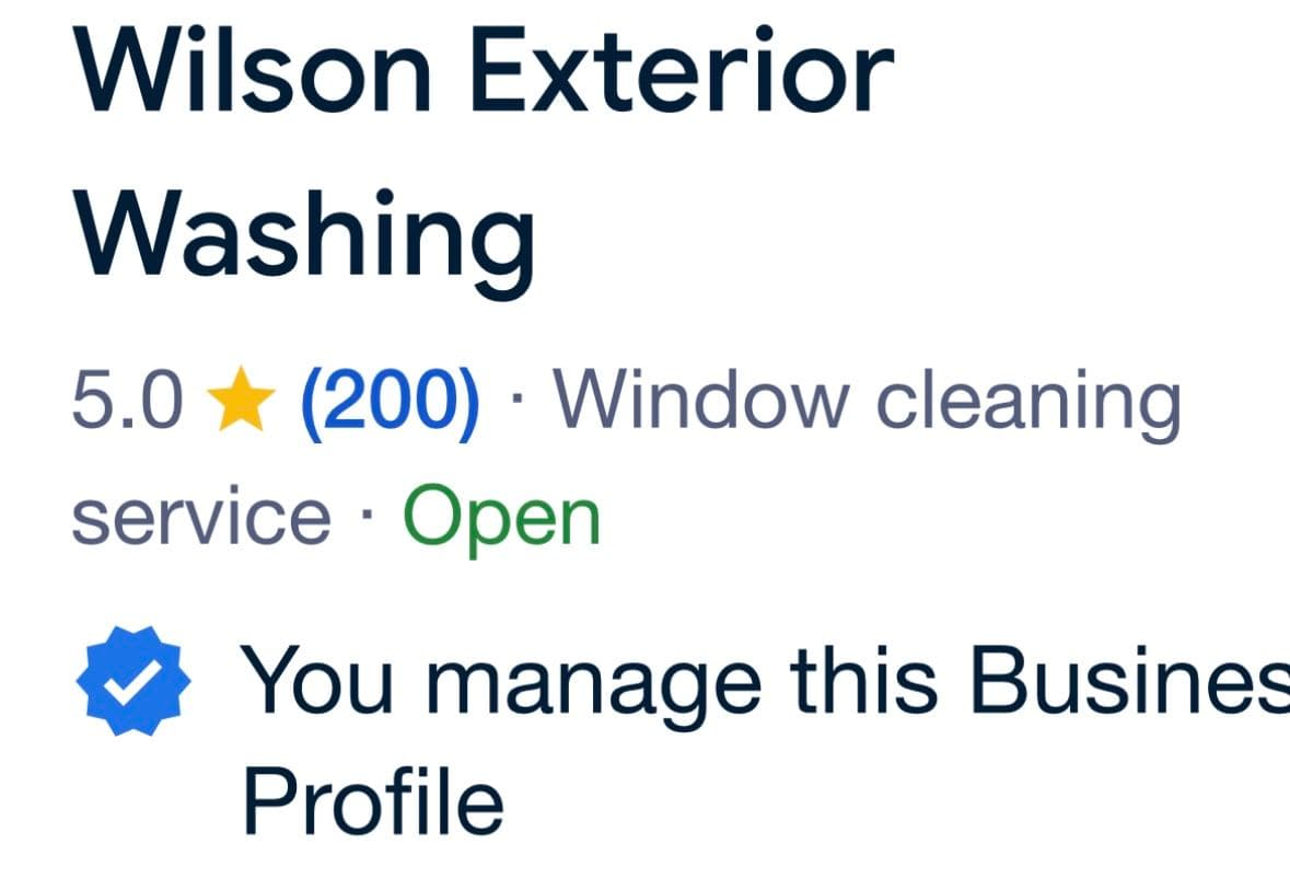 Project Celebrating 200 5-Star Reviews with Wilson Exterior Washing image